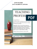 Teaching Profession: Leyte Colleges