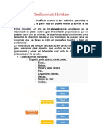 Clasificación de Hortalizas