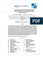 CFD and Statistical Approach For Optimization of Operating Parameters in A Tangential Cyclone Heat Exchanger