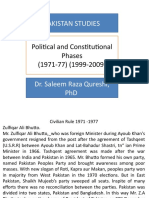 Pakistan Studies: Political and Constitutional Phases (1971-77) (1999-2009)