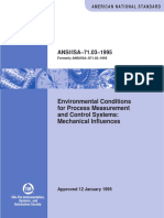 Ansi/I - 71.03 - 95: Environmental Conditions For Process Measurement and Control Systems: Mechanical Influences