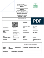 COVID-19 Patient Report Summary