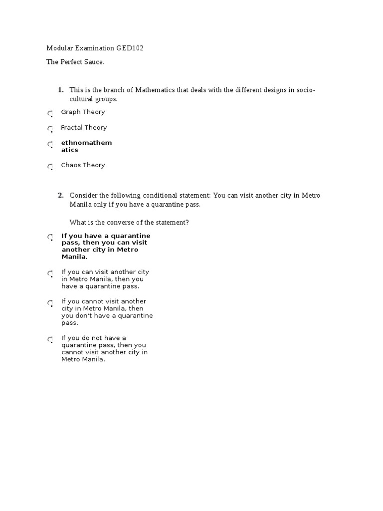Modular Examination Ged102 1 Pdf Numbers Real Number