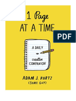 1 Page at A Time: A Daily Creative Companion - Adam J. Kurtz