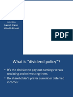 Dividend Policy: Financial Management Theory and Practice