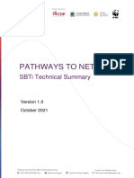 Pathways To Net-Zero: Sbti Technical Summary