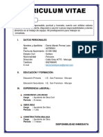 Curriculum Vitae Denis Porras