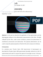 Thin Film Reflectometry - Physics Open Lab Home Page