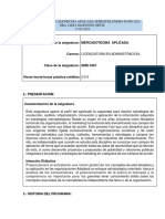 Programa de Mercadotecnia Aplicada Semestre Enero