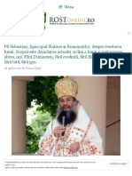 PS Sebastian, Episcopul Slatinei și Romanaților, despre resetarea lumii_ Scopul este demolarea actualei ordini a lumii și instaurarea alteia, noi.  – Rost Online