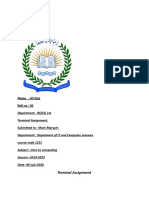 Ali Ejaz Terminal Assignment of Computing