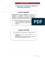 Module Overview: Operations Research