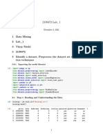 1 Data Mining 2 Lab - 1 3 Vinay Sirohi 4 2139472 5 Identify A Dataset, Preprocess The Dataset Set Using Normaliza-Tion Techniques