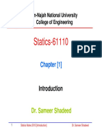 Statics-61110: Chapter (1) Chapter