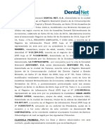 Contrato de Servicio Dental Net Enero 01-2019 A Enero 2020.