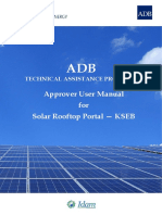 Approver User Manual For Solar Rooftop Portal - KSEB: Technical Assistance Program