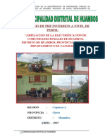 Perfil, Ampliacion de Electrificacion Rural Huambos