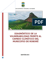 DIAGNÓSTICO DE LA VULNERABILIDAD FRENTE AL CAMBIO CLIMÁTICO DE ROBORE