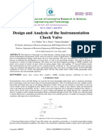 Design and Analysis of The Instrumentation Check Valve