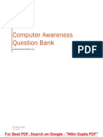 Computer Awareness Question Bank: For Best PDF, Search On Google - "Nitin Gupta PDF"