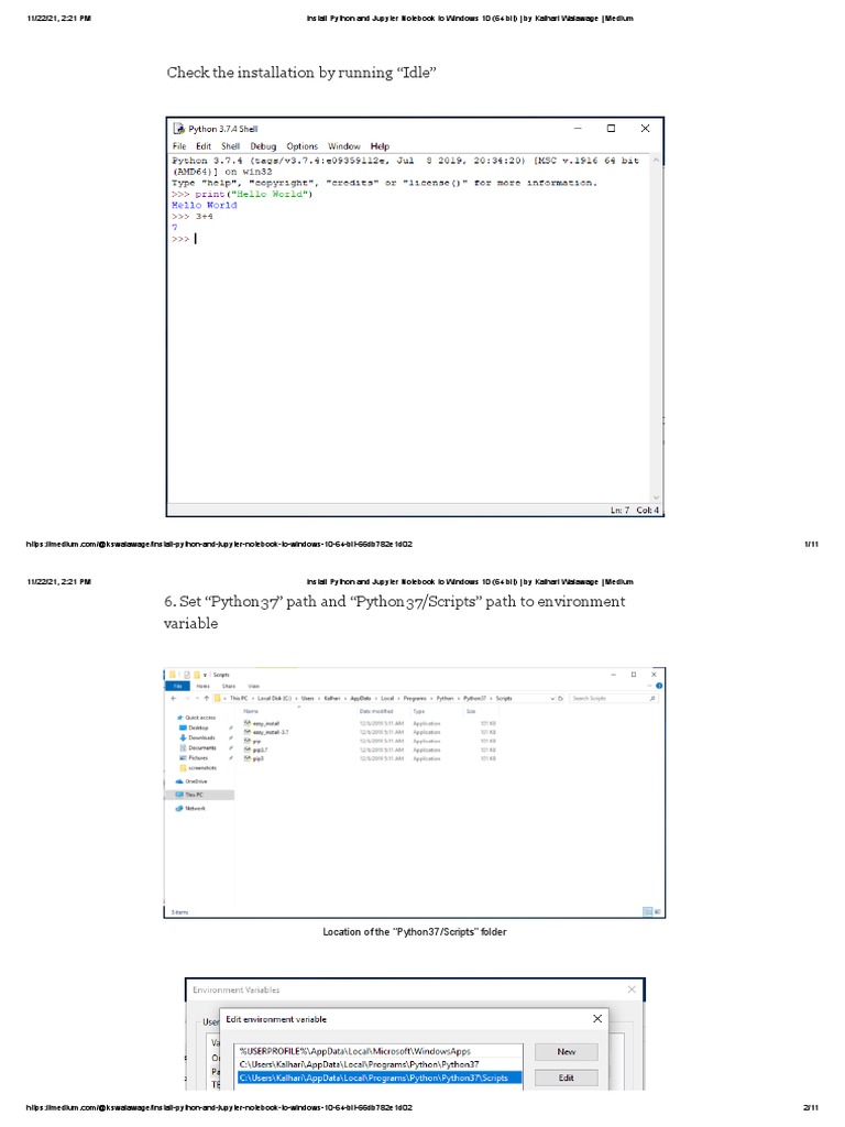 Install Python and Jupyter Notebook To Windows | Download Free PDF ...