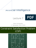 Artificial Intelligence CSP Lecture