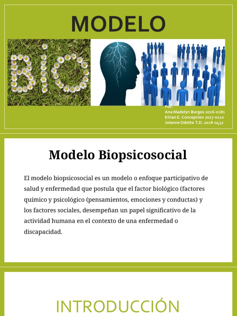 Modelo Biopsicosocial | PDF | Sicología | Conceptos psicologicos