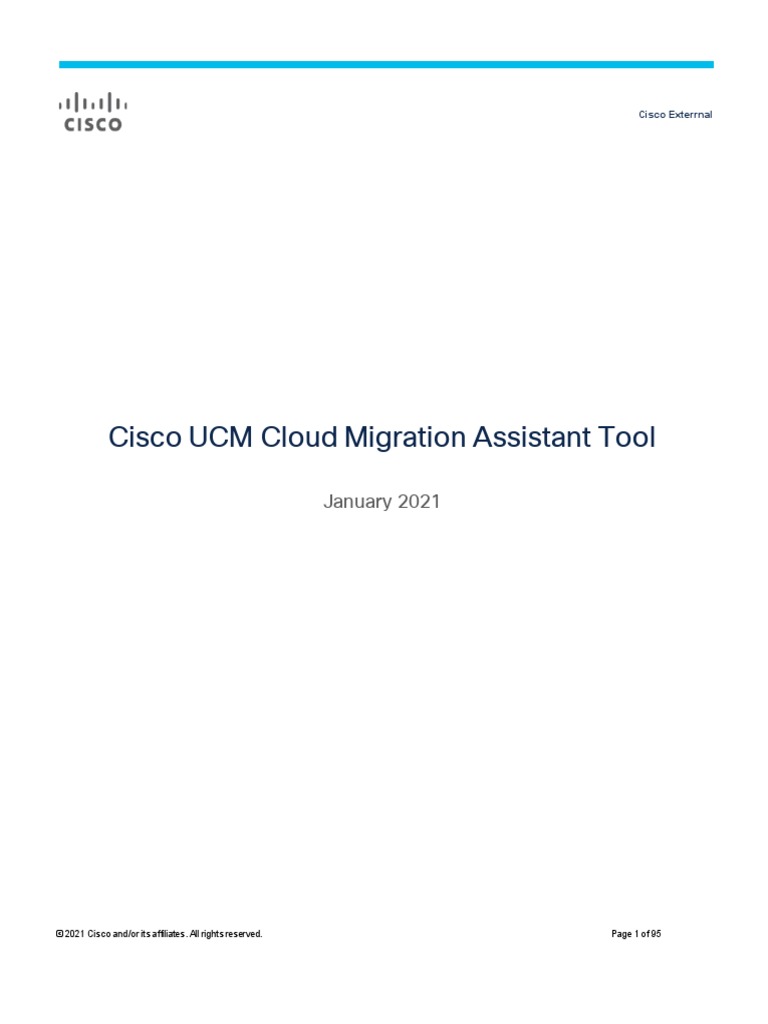 Cisco UCM Cloud Migration Assistant | PDF | Cloud Computing | Cisco Systems