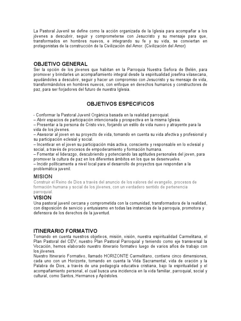 Pastoral Juvenil | PDF | Iglesia Católica | Sacramentos