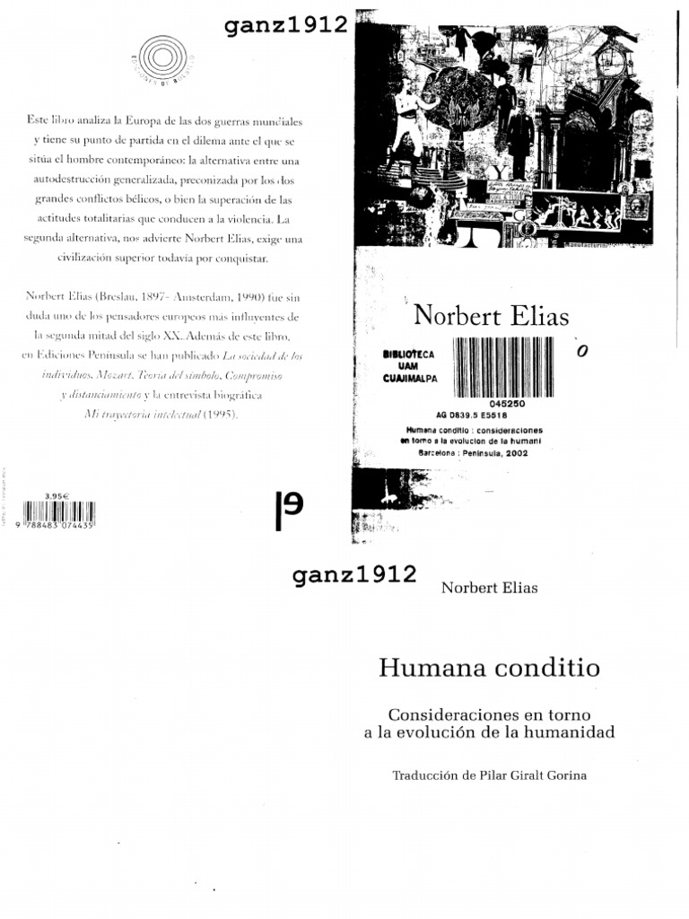 ELIAS, NORBERT Humana Conditio (Consideraciones en