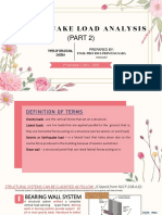 Earthquake Load Analysis: (PART 2)