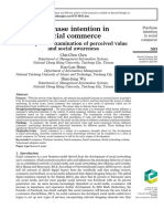 Purchase Intention in Social Commerce: An Empirical Examination of Perceived Value and Social Awareness