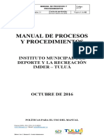 Manual de Procesos y Procedimientos (Borrador)