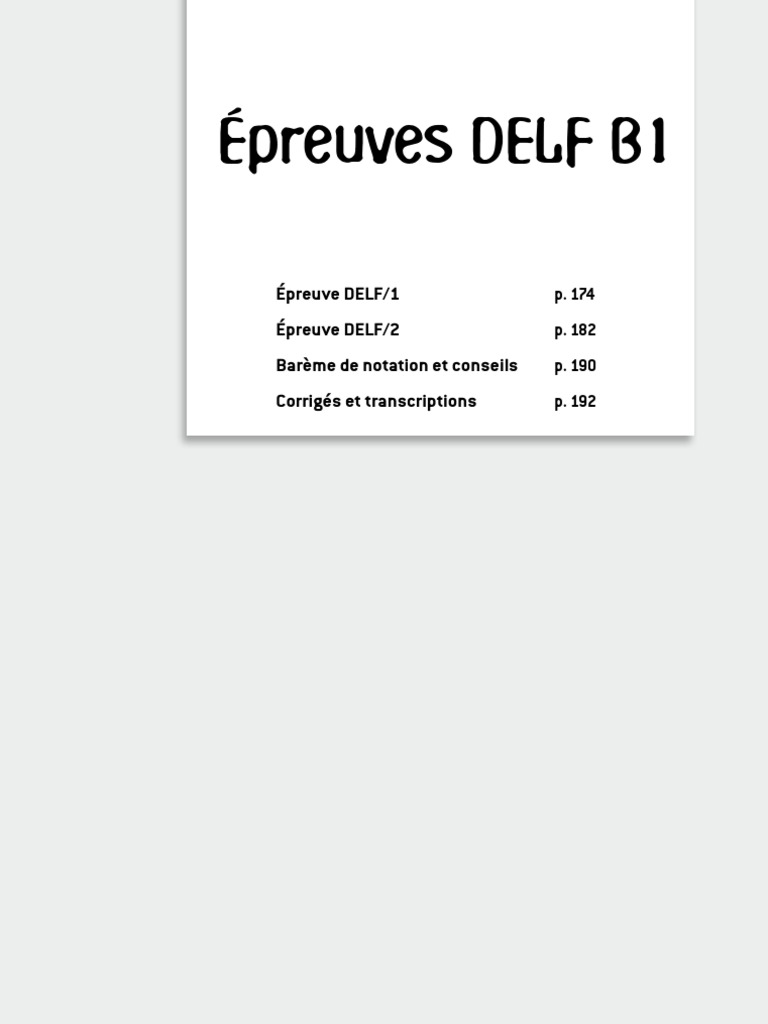 Épreuves DELF B1 : Guide complet | PDF