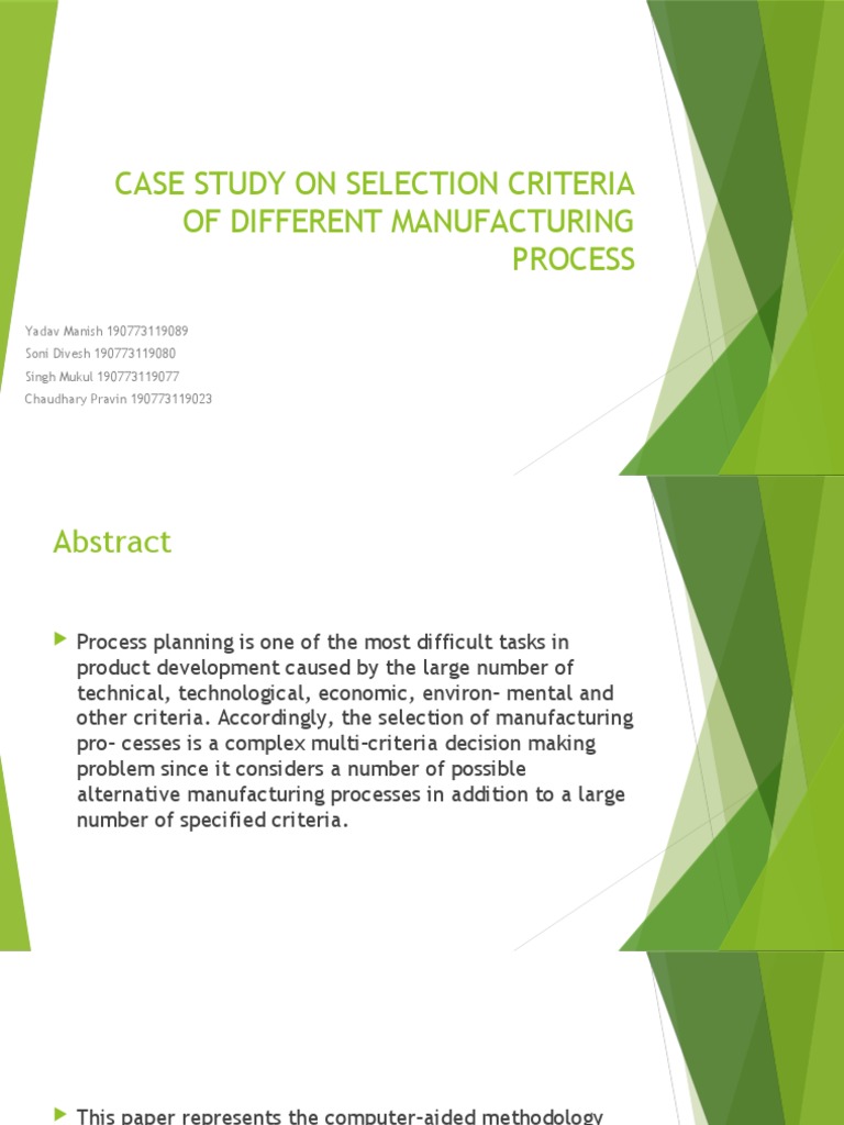 case study on selection