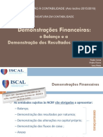 Demonstrações Financeiras: Balanço e DRN