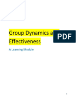 Group Dynamics and Effectiveness: A Learning Module