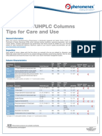 Luna HPLC/UHPLC Columns Tips For Care and Use: General Information