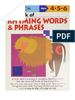 My Book of Rhyming Words and Phrases - Pre-School & Kindergarten