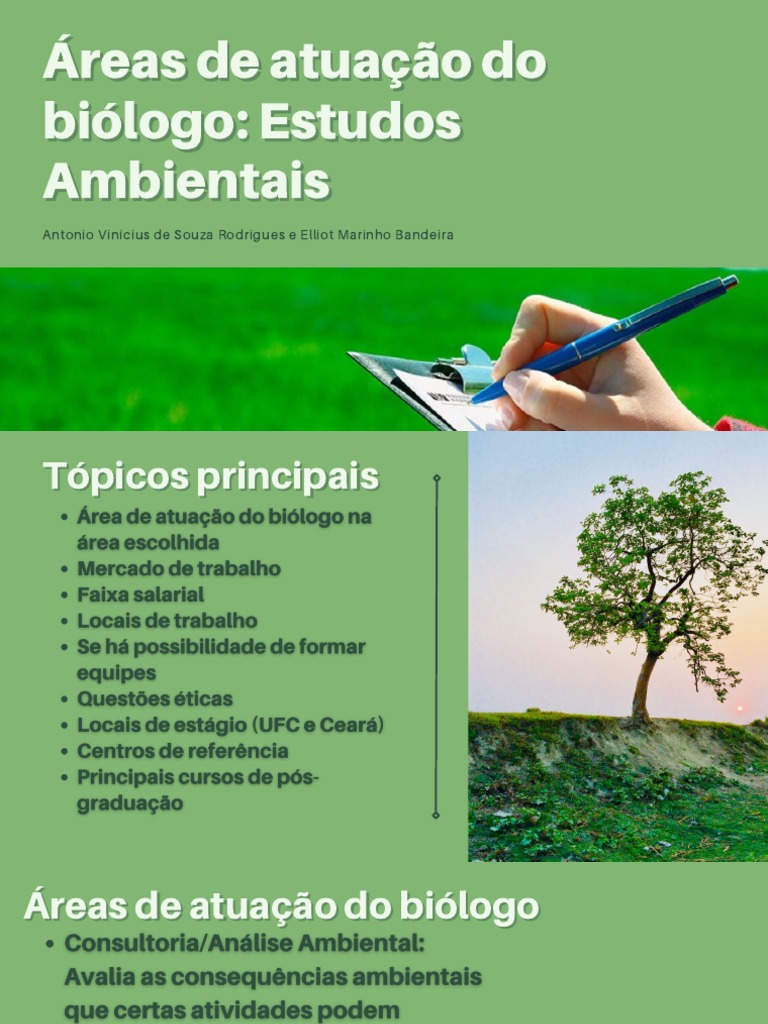 Áreas de Atuação Do Biólogo Estudos Ambientais PDF