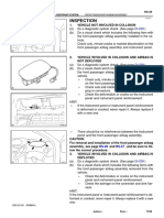 Inspection: Supplemental Restraint System