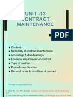 Unit 13 Contract Maintenance
