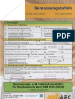 Tablice Za Dimenzioniranje Drvnih Konstrukcija (Njem) - Bemessungstafel Holzbau