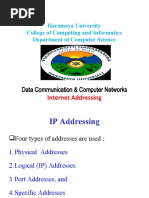 Haramaya University College of Computing and Informatics Department of Computer Science