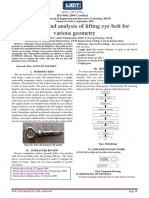 Designing and Analysis of Lifting Eye Bolt For Various Geometry