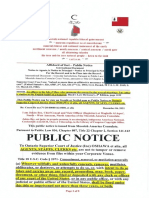 Public Notice To OSHAWA COURT, To Ontario Superior Court of Justice Inc OSHAWA, All AGENTS, STAFFS, CLEARKS Etc