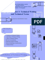 Chapter 3: Technical Writing and Technical Terms
