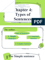 Types of Sentences: Prepared By: Boumaza Chaima