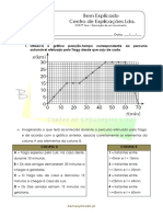 Movimento automóvel Tiago gráfico posição-tempo