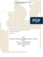 Thesis Title: Pune's Information Technology (IT) Industry - A Boon or A Bane? Ame: Tasneem Balasinorwala Supervisor: Stelios Grafakos Umd 7